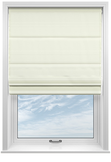 Kyoto Faux Silk, White - Twist&Fit Roman Blind